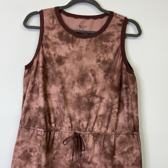Athleta Rincon Drawstring Dress Womens Size 2X Rose Sleeveless Travel - Picture 3 of 10